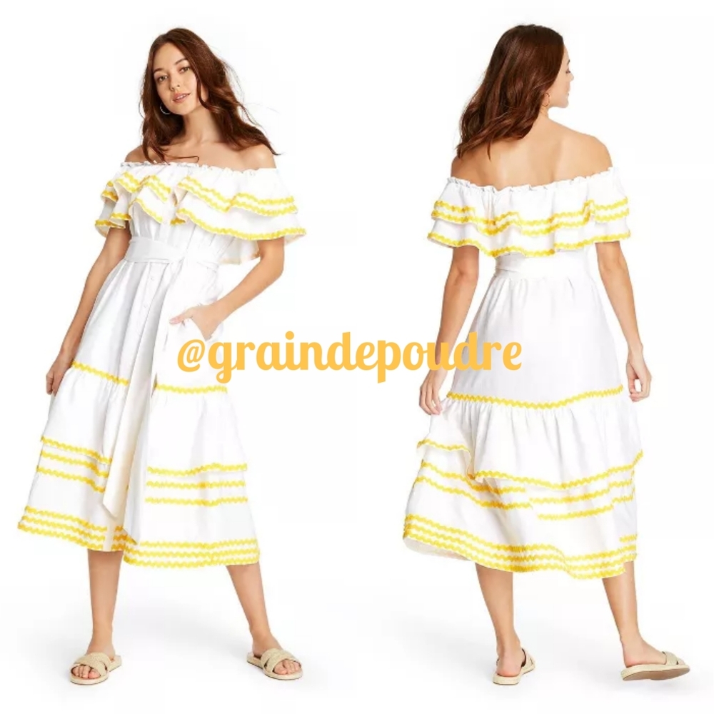 Target Lisa Fernandez Off Shoulder Ric Rac Dress - Picture 2 of 6